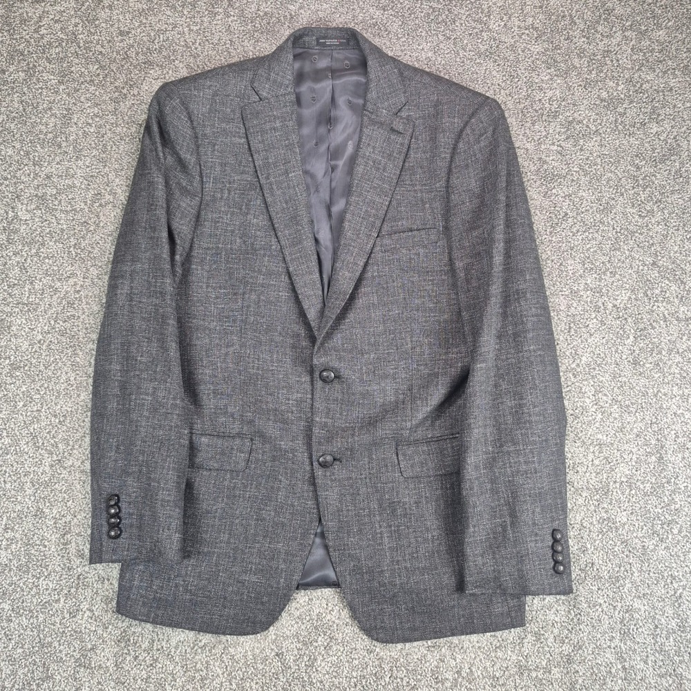 John Varvatos Blazer Mens 42L Gray Luigi Botto Wool Blend Sport Coat